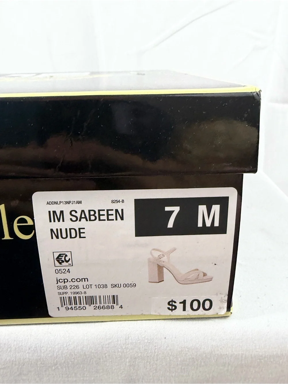 NWT Nicole Miller Women’s Size 7 Glitter Block Heel Sandals in Champagne Heels